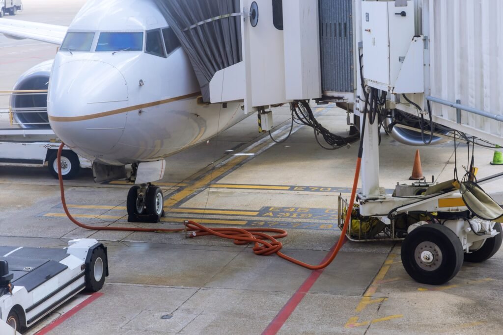 Preparation of the airplane before flight on aircraft with airport ground service